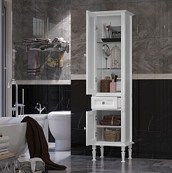 Opadiris Шкаф-пенал для ванной Кантара 46 L белый матовый – фотография-3